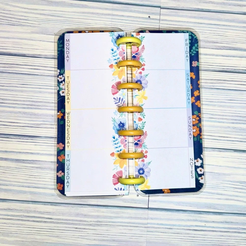 Happy Planner skinny mini size undated weekly layout Flowers are always a good i